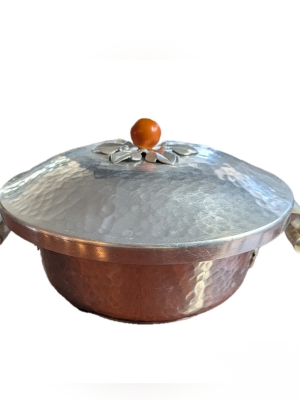 Vintage Hammered Aluminum Serving Bowl by J Braun